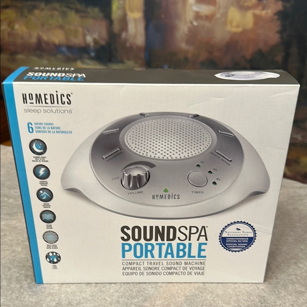Homedics Silver Portable Radio with Sound Therapy